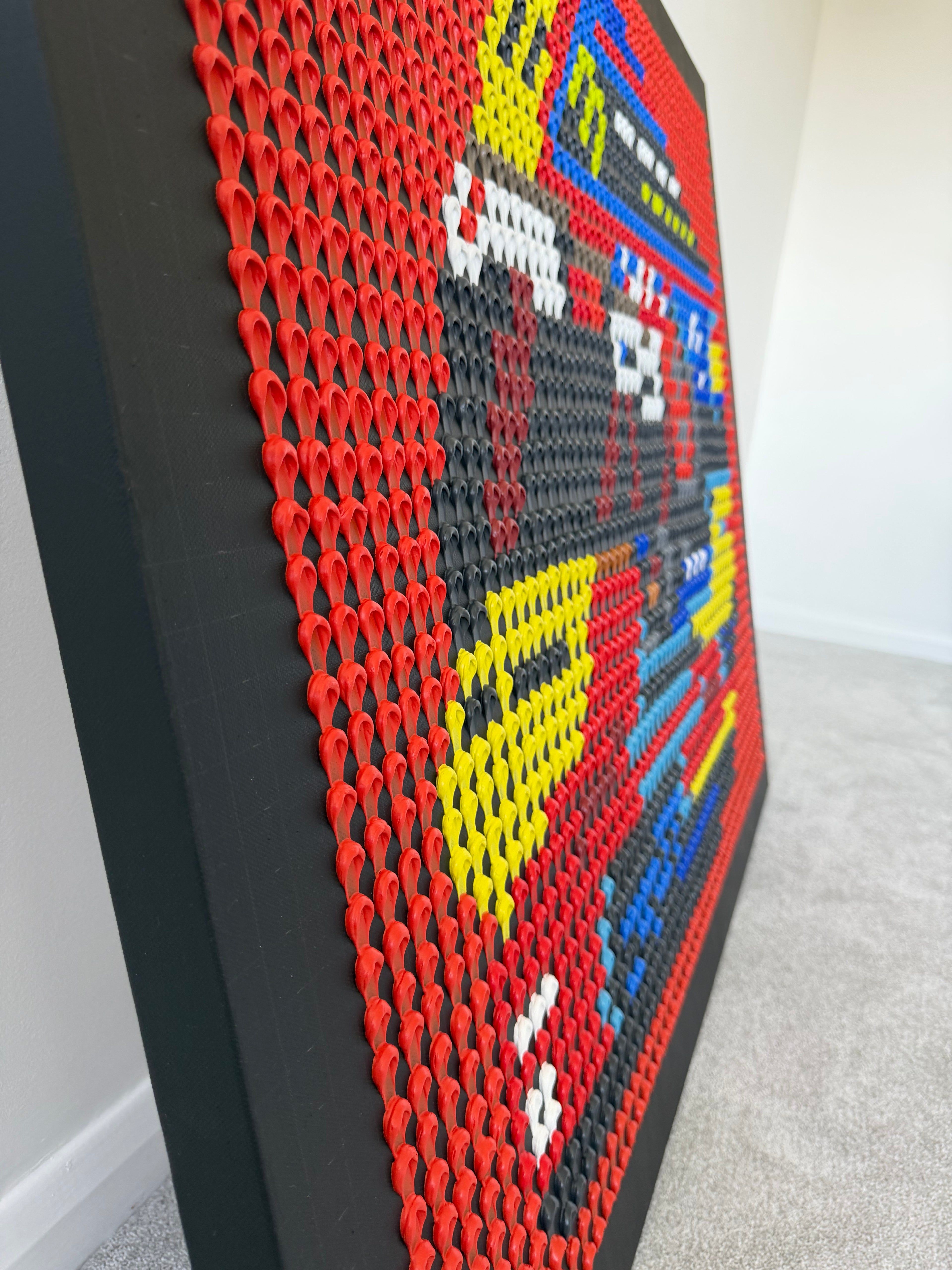 Oscar Piastri 2026 Helmet Structural Dot Artwork (Original)